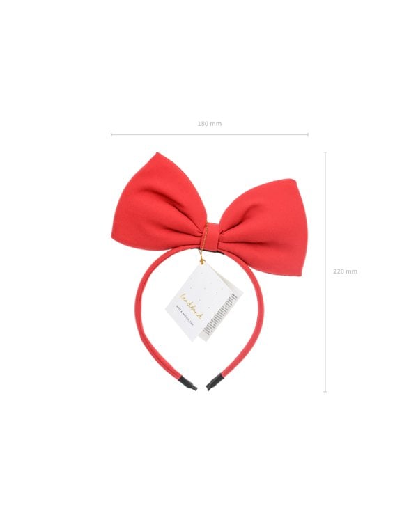 Headband Bow, red, 18x21cm