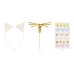 Cat Ears Headband and Mustache Set with Stickers (1 pkt / 5 pc.)