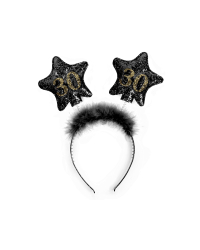 Headband with stars 30, black