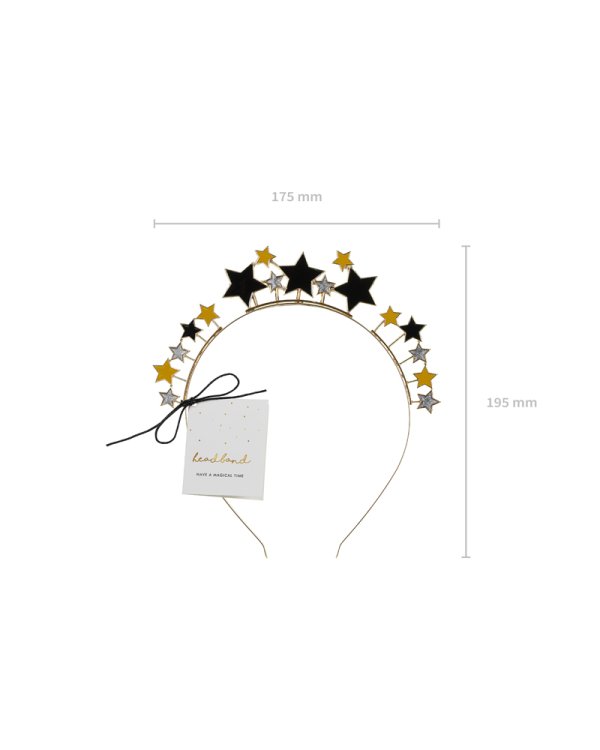 Headband Stars, 17x19.5 cm, mix