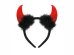 Headband Devil with fur, black