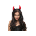 Headband Devil with fur, black