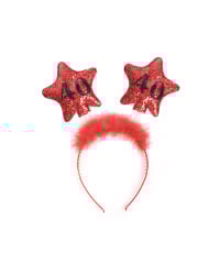 Headband with stars 40, red