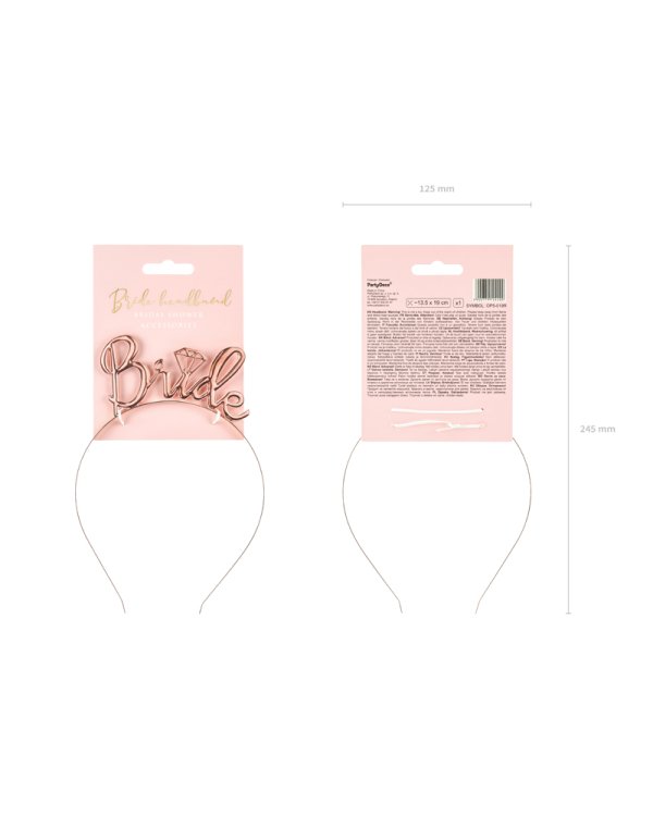 Headband Bride, rose gold