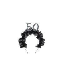 Headband ''50'' with ruffles and pearls
