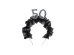 Headband ''50'' with ruffles and pearls