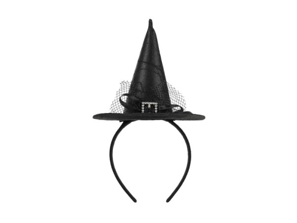 Witch Hat Headband, 17x28 cm, black