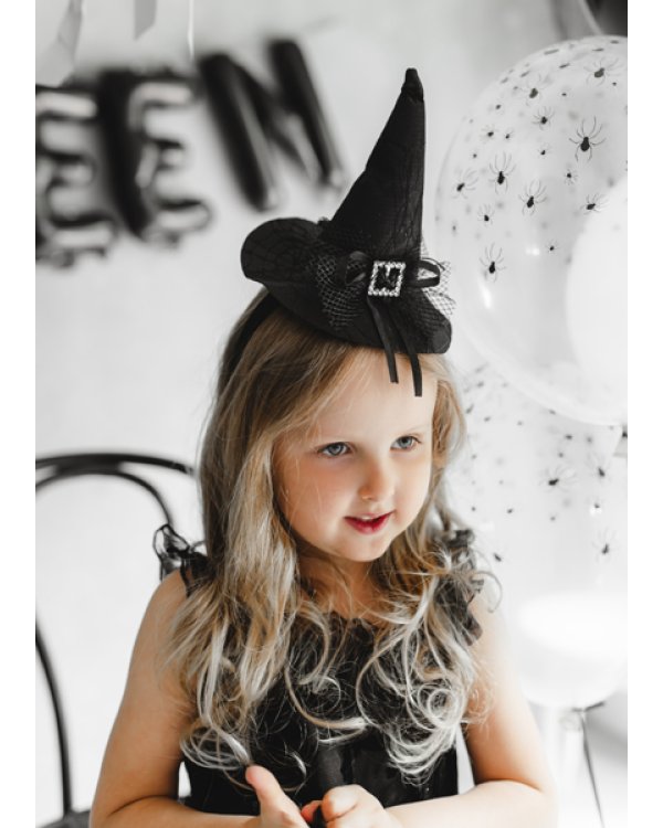 Witch Hat Headband, 17x28 cm, black