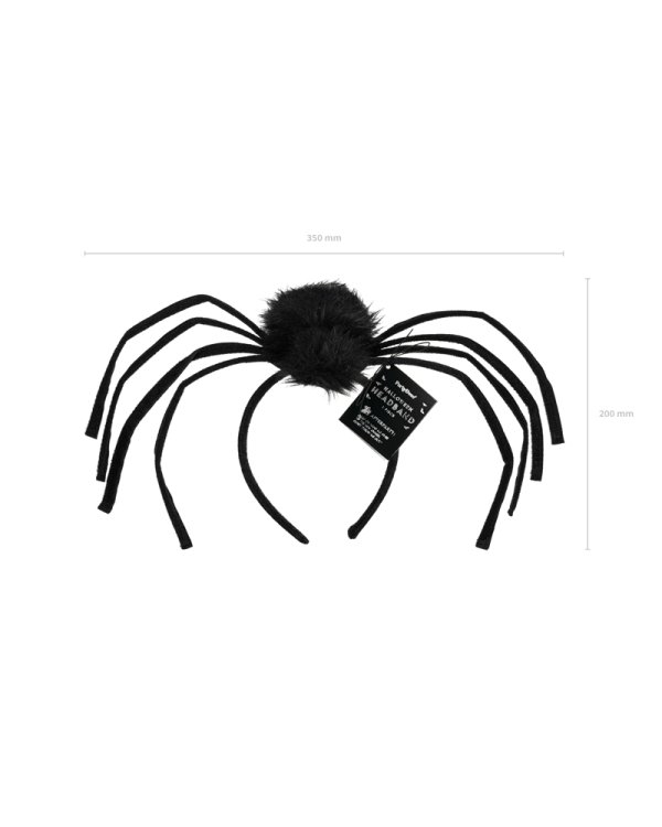 Spider Headband, 19x32 cm, Black