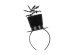 Cylinder Headband with Bats, 19x26 cm, Black