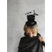 Cylinder Headband with Bats, 19x26 cm, Black