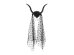 Devil Horns Headband with Tulle, 30x76 cm, Black