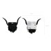 Devil Horns Headband with Tulle, 30x76 cm, Black