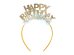 Headband Happy Birthday, 14.5x19 cm, gold