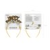 Headband Happy Birthday, 14.5x19 cm, gold