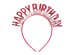Headband Happy Birthday, 18x18 cm, pink