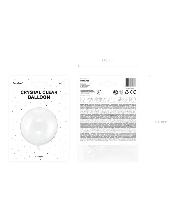 Orbz Ballon, 40cm, clear