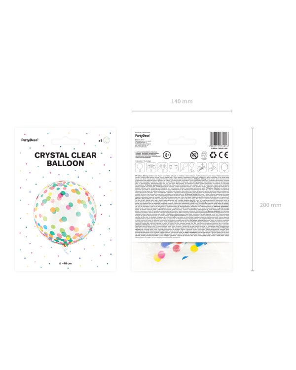 Orbz Ballon with dots, 40cm, mix