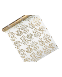 Printed Organza, white, 0.36 x 9m