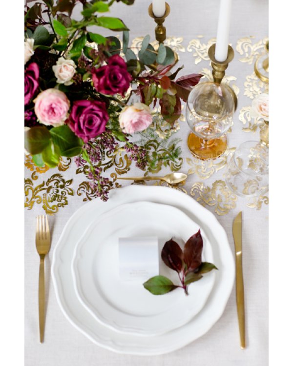 Printed Organza, white, 0.36 x 9m