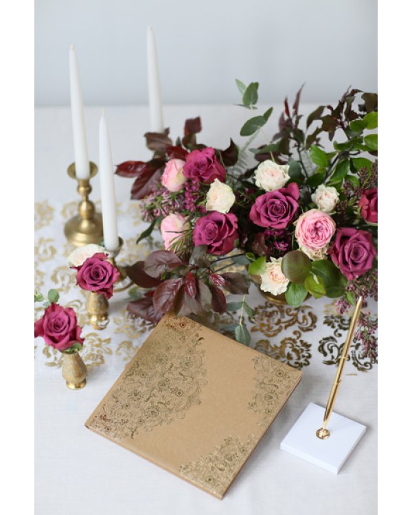 Printed Organza, white, 0.36 x 9m