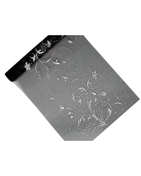 Printed Organza, black, 0.36 x 9m