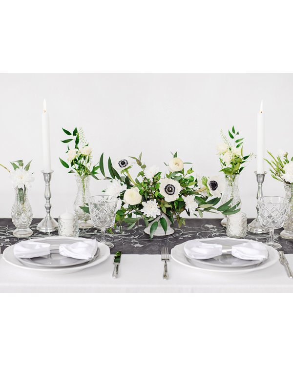 Printed Organza, black, 0.36 x 9m