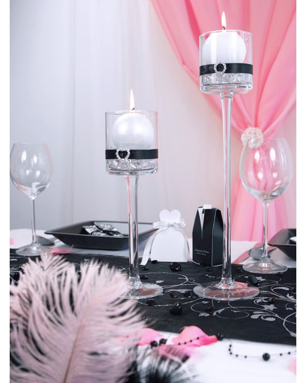 Printed Organza, black, 0.36 x 9m