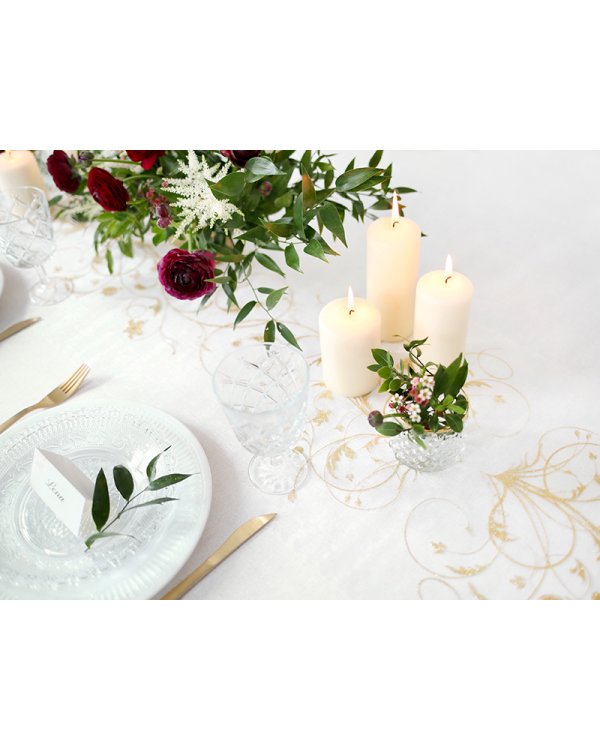 Printed Organza, cream, 0.36 x 9m