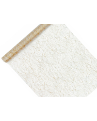 Printed Organza, white, 0.48 x 9m
