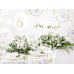 Printed Organza, white, 0.36 x 9m