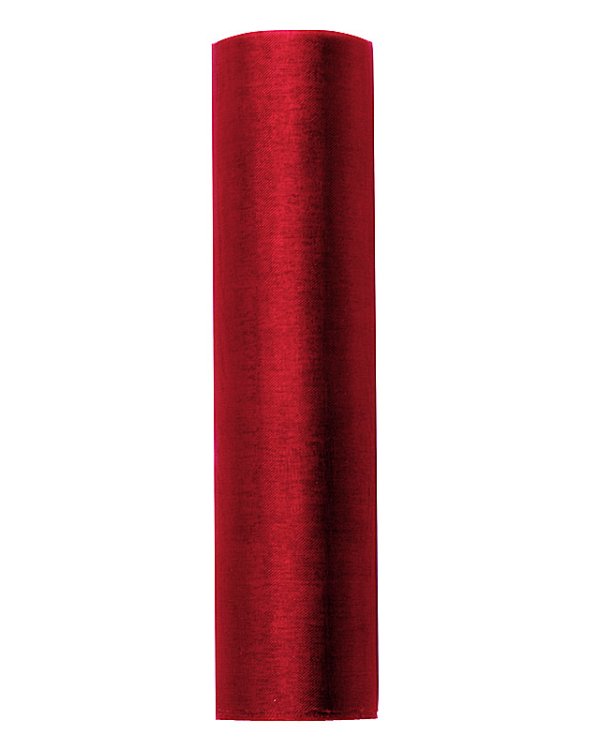 Organza Plain, red, 0.16 x 9m (1 pc. / 9 lm)