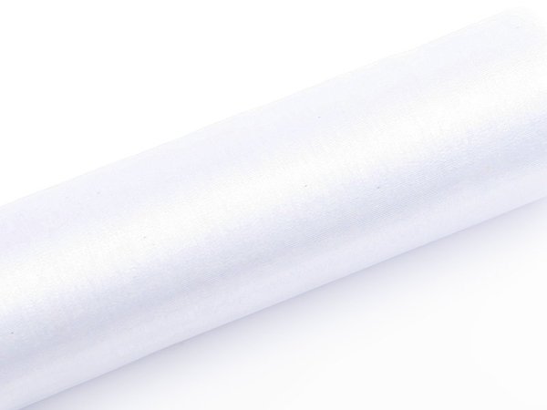 Organza Plain, white, 0.16 x 9m (1 pc. / 9 lm)