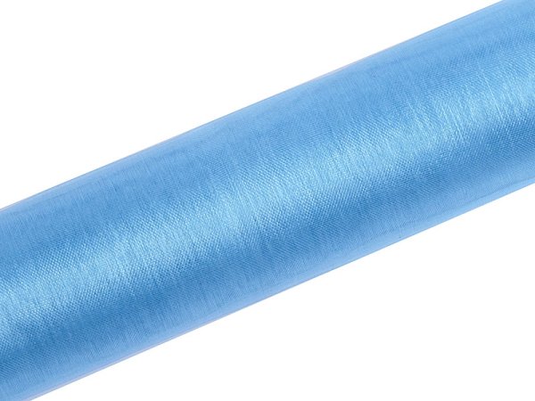 Organza Plain, sky-blue, 0.16 x 9m (1 pc. / 9 lm)