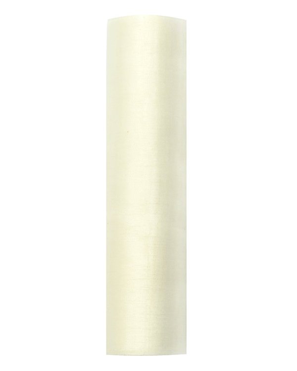 Organza Plain, light cream, 0.16 x 9m (1 pc. / 9 lm)
