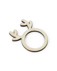 Wooden rings for napkins Reindeers, natural wood (1 pkt / 6 pc.)