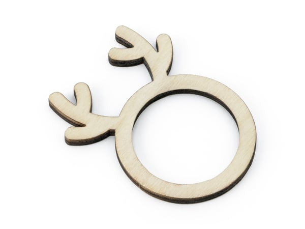 Wooden rings for napkins Reindeers, natural wood (1 pkt / 6 pc.) Wooden rings for napkins Reindeers, natural wood (1 pkt / 6 pc.)