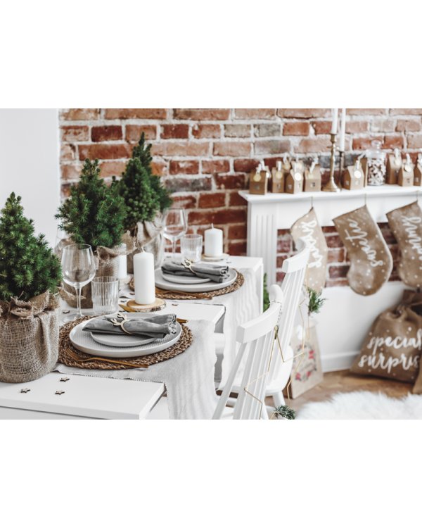 Wooden rings for napkins Reindeers, natural wood (1 pkt / 6 pc.)