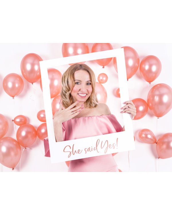 Slefie photo frame She said yes, rose gold, 50x59.5cm