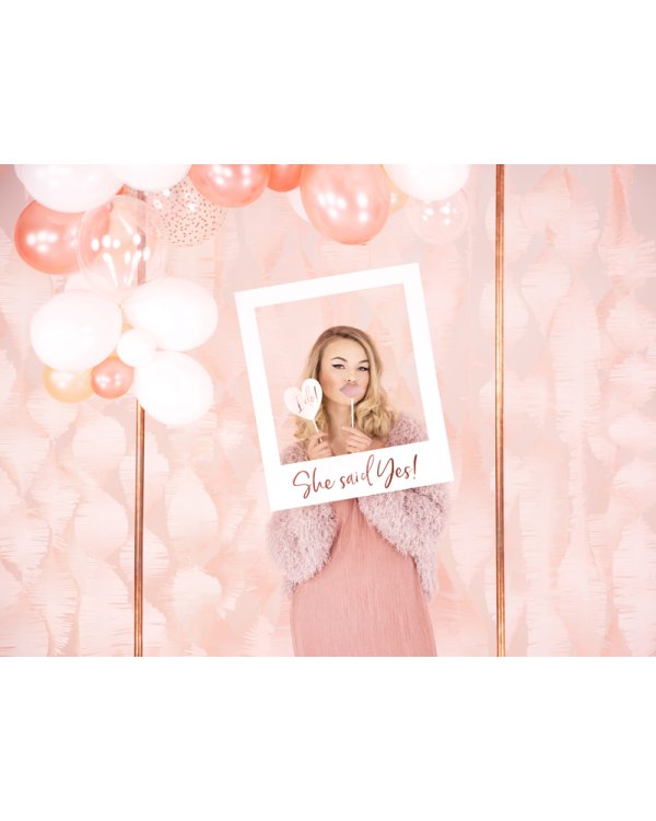 Slefie photo frame She said yes, rose gold, 50x59.5cm