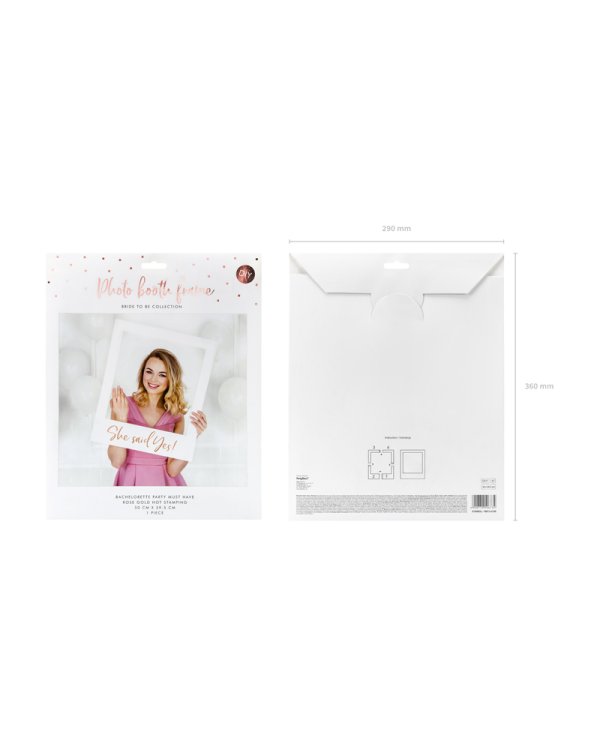 Slefie photo frame She said yes, rose gold, 50x59.5cm