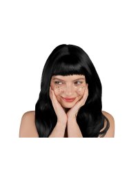Wig, long hair, black