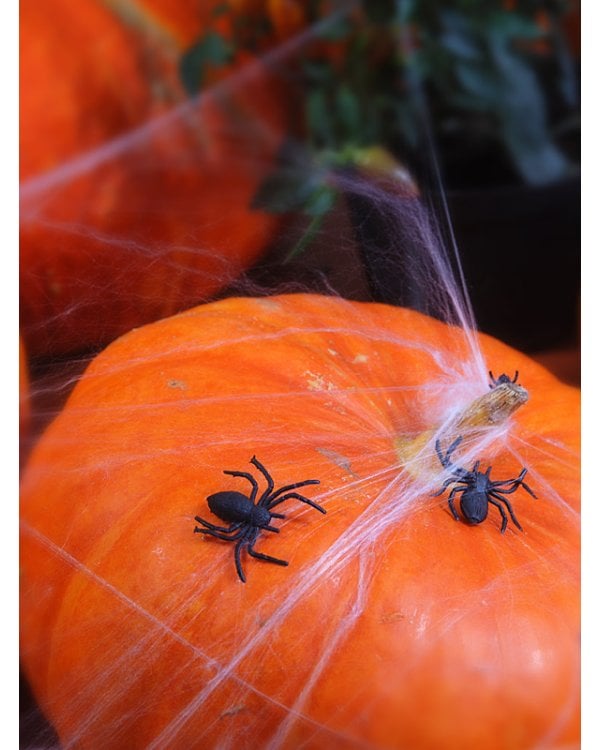 Plastic spiders, black (1 pkt / 10 pc.)