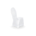 Elastic matt fabric chair cover, white
