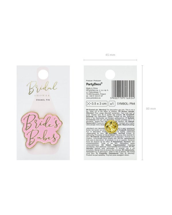 Enamel pin Bride's Babes, 3.5x3cm