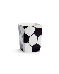 Boxes for popcorn Football, mix, 7x7x12cm (1 pkt / 6 pc.)