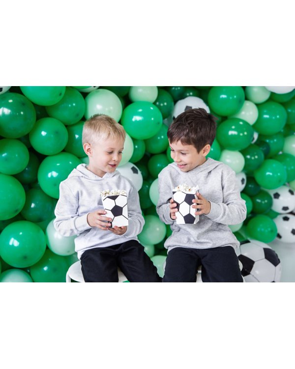 Boxes for popcorn Football, mix, 7x7x12cm (1 pkt / 6 pc.)