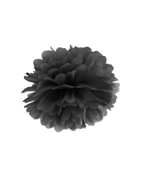 Tissue paper Pompom, black, 25cm
