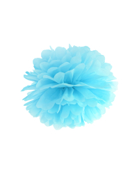 Tissue paper Pompom, sky-blue, 25cm