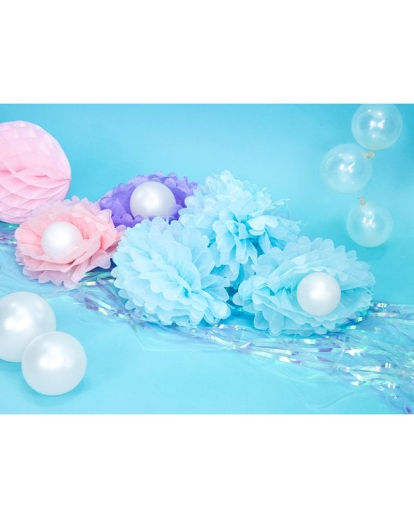 Tissue paper Pompom, sky-blue, 25cm